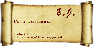 Buna Julianna névjegykártya